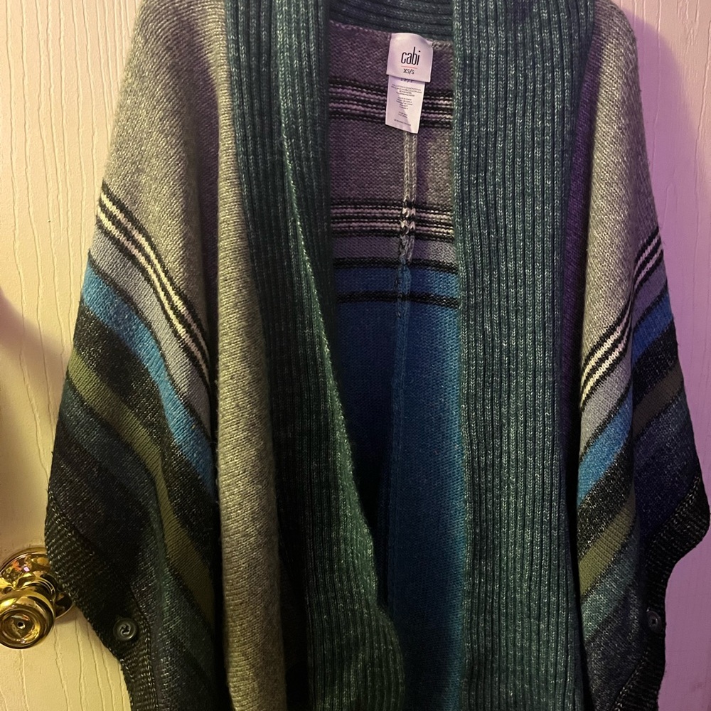 Cabi Multicolor Striped Poncho